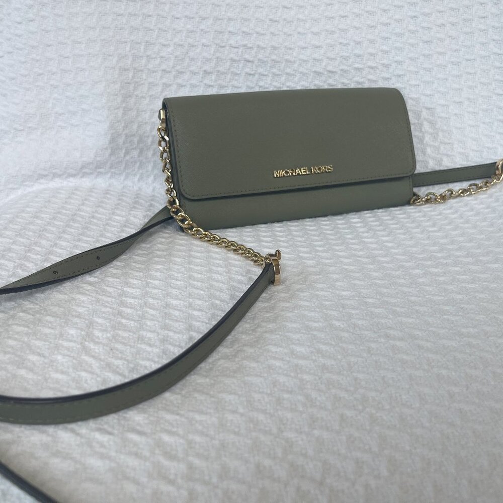 Michael Kors Olive Green Crossbody Bag